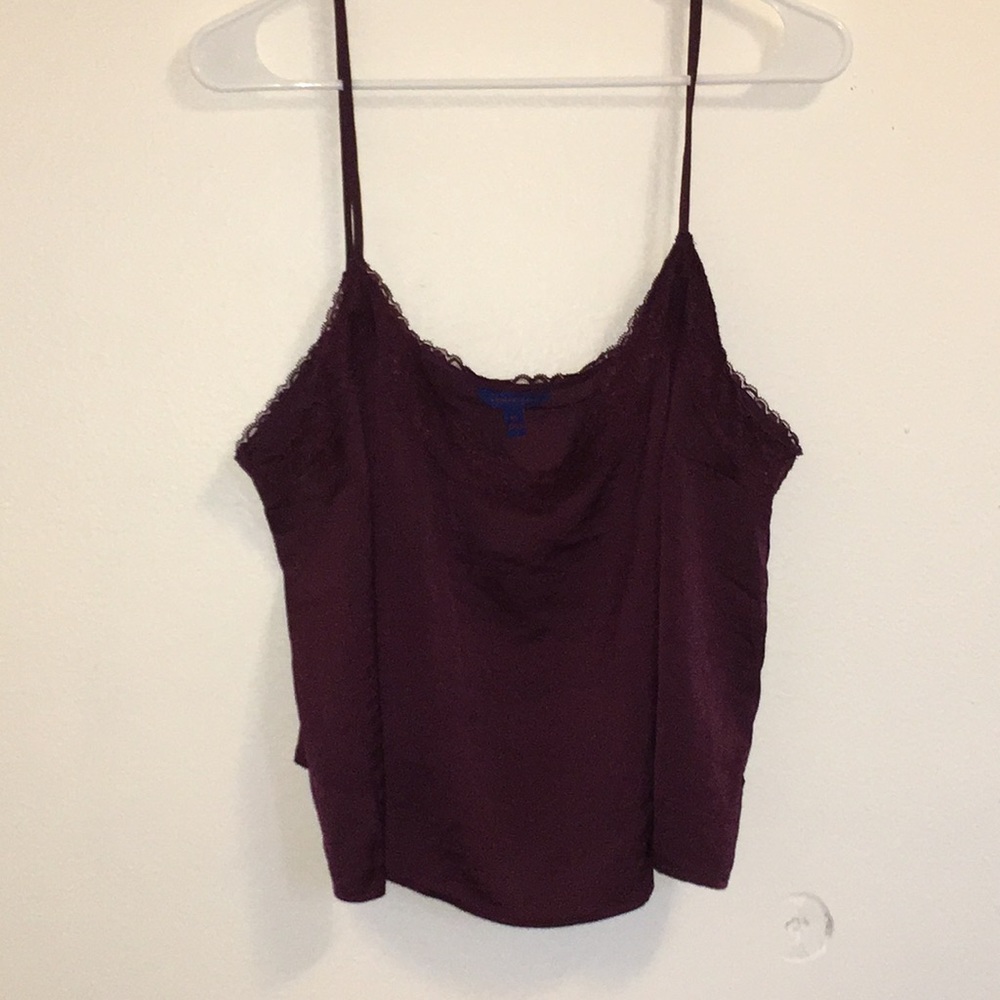 Lace Trimmed Cropped Cami